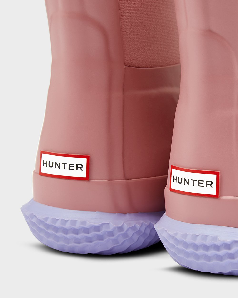 Hunter Niños Original Big Insulated Roll Top Sherpa - Botas de Nieve Rosas/Moradas - 325-XCLPRE